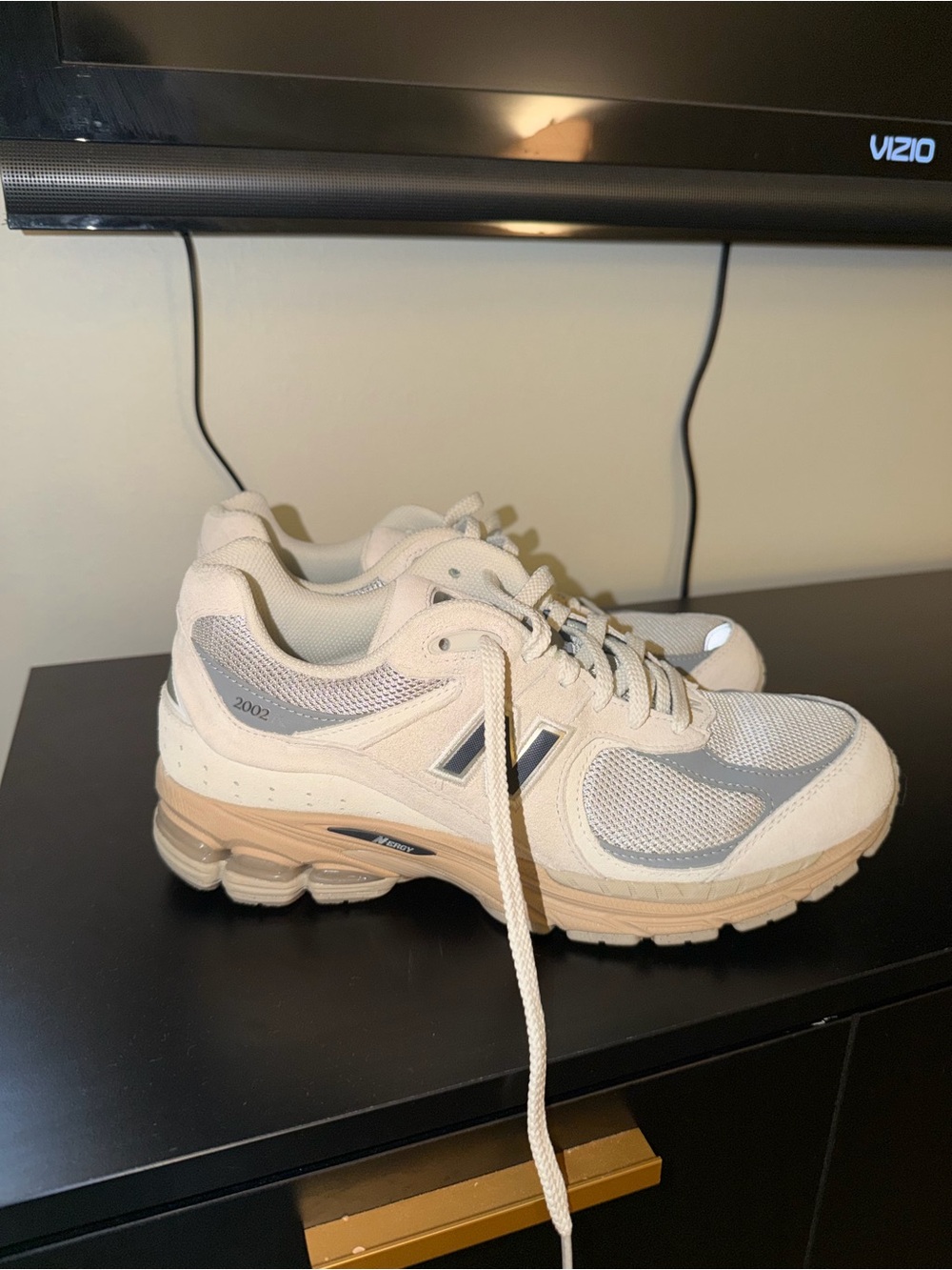 New Balance 2002R Women's Cream/Beige Running Sneakers